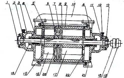 2SK水環(huán)真空泵結構圖