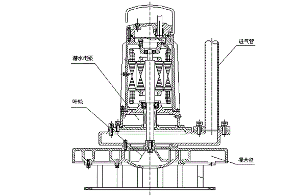 QXB型潛水離心曝氣機(jī)結(jié)構(gòu)圖
