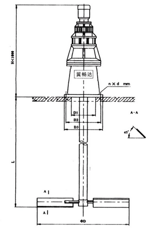 JBJ型槳式攪拌機(jī)結(jié)構(gòu)圖